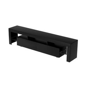 Artiss Tv Cabinet Entertainment Unit Stand Rgb Led Gloss Furniture 200Cm Black