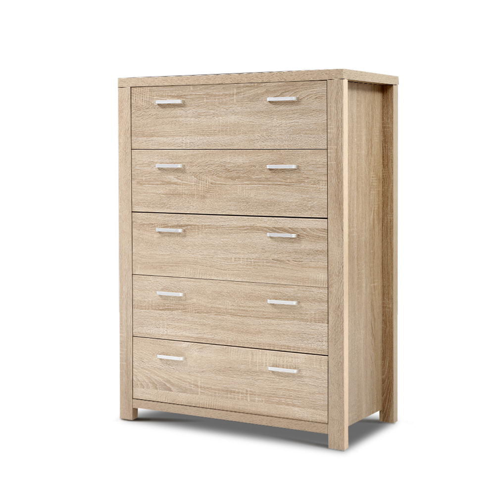 Artiss 5 Chest Of Drawers Tallboy Dresser Table Bedroom Storage Cabinet