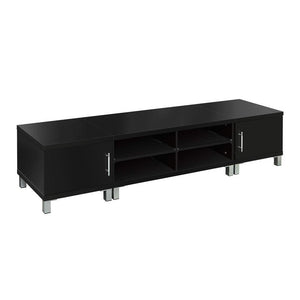 Artiss Entertainment Unit With Cabinets - Black