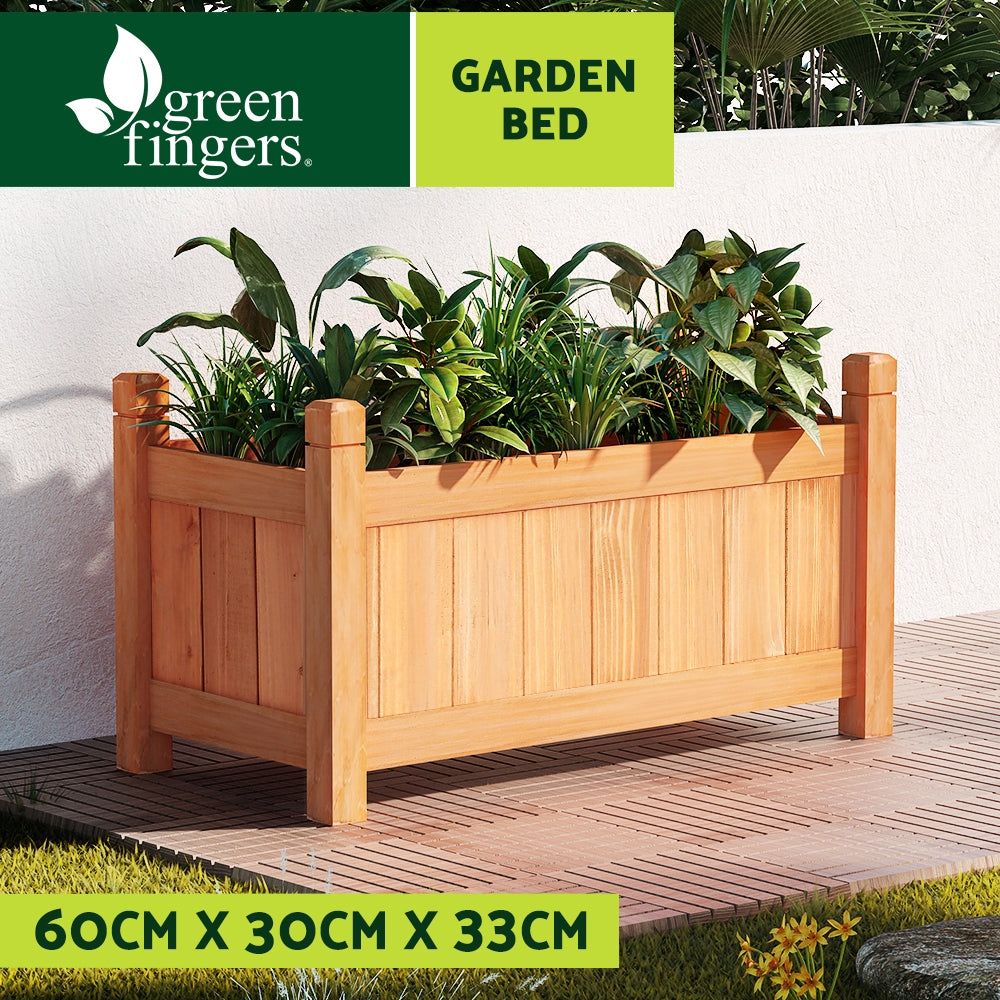 Greenfingers Garden Bed Raised Wooden Planter Box Vegetables 60X30x33cm