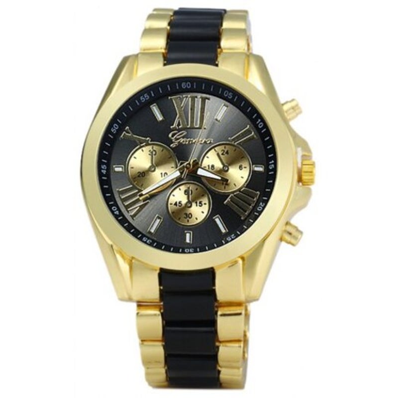 Men's Stylish Design Business Quartz Watches Black