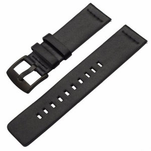 Genuine Leather Watch Band Wrist Strap For Samsung Galaxy 42Mm Sm R810 Graphite Black