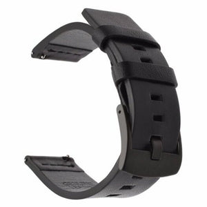 Genuine Leather Watch Band Wrist Strap For Samsung Galaxy 42Mm Sm R810 Graphite Black