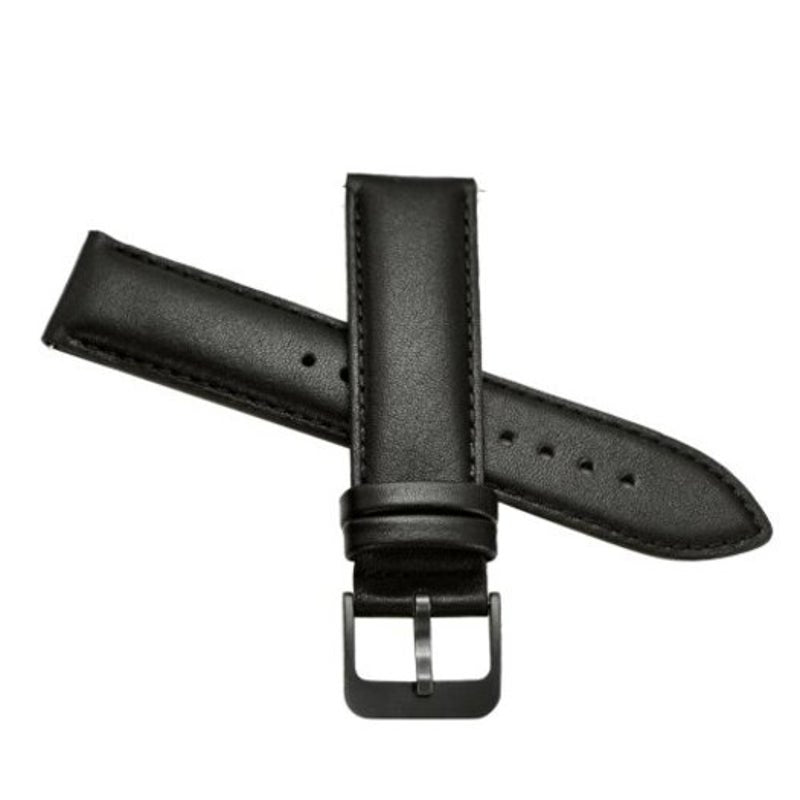 Genuine Leather Watch Wristband Strap For Amazfit Bip Youth Black