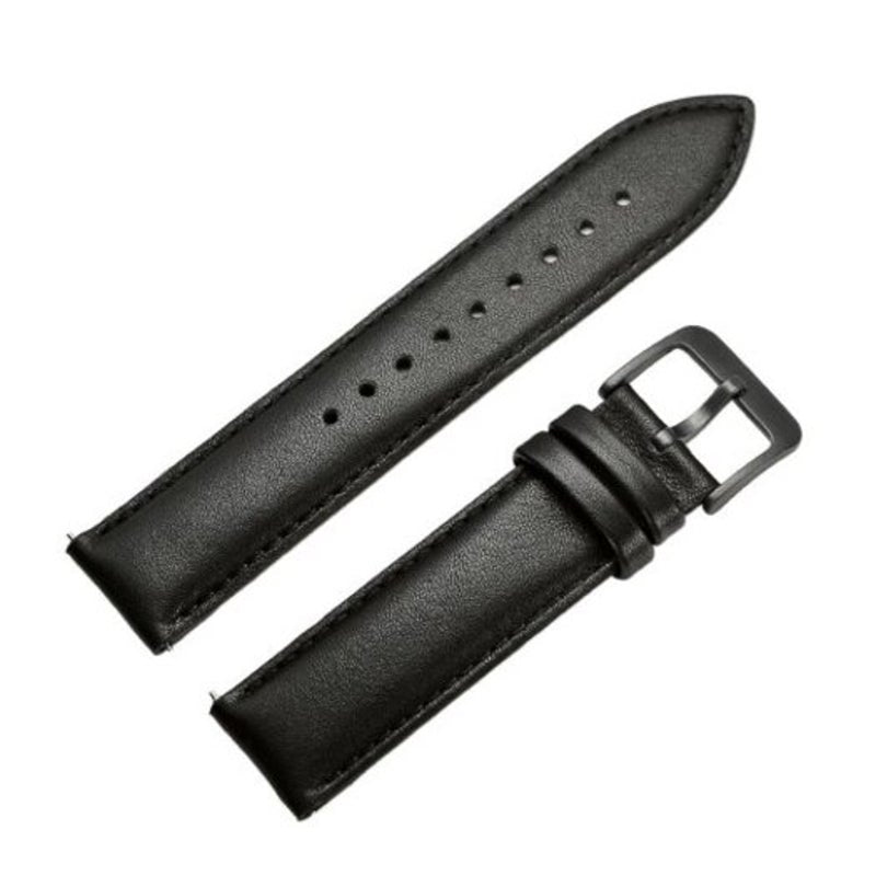 Genuine Leather Watch Wristband Strap For Amazfit Bip Youth Black