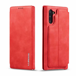 Genuine Leather Cover Case For Samsung Galaxy S20 S21 S22 S23 S24 Magnet Flip Card Slot