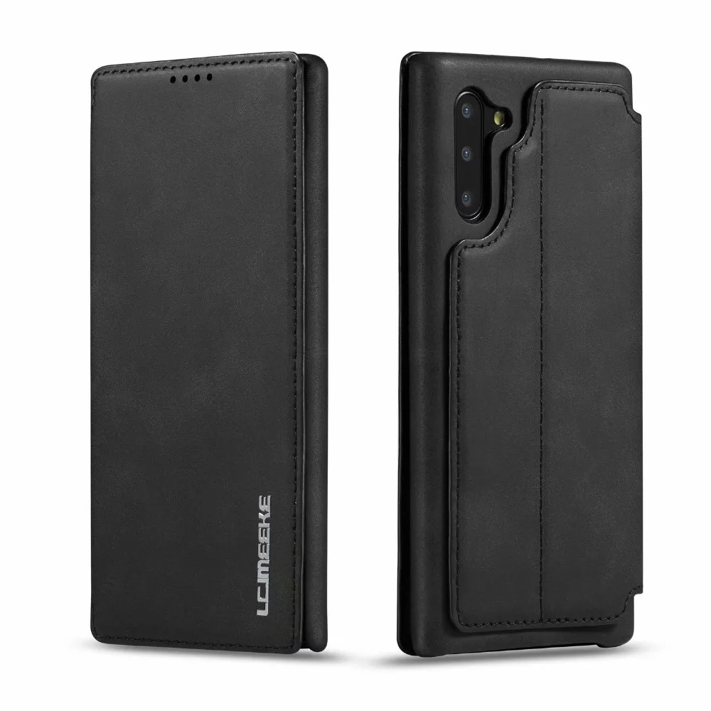 Genuine Leather Cover Case For Samsung Galaxy S20 S21 S22 S23 S24 Magnet Flip Card Slot