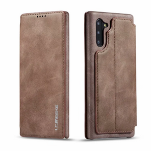 Genuine Leather Cover Case For Samsung Galaxy S20 S21 S22 S23 S24 Magnet Flip Card Slot