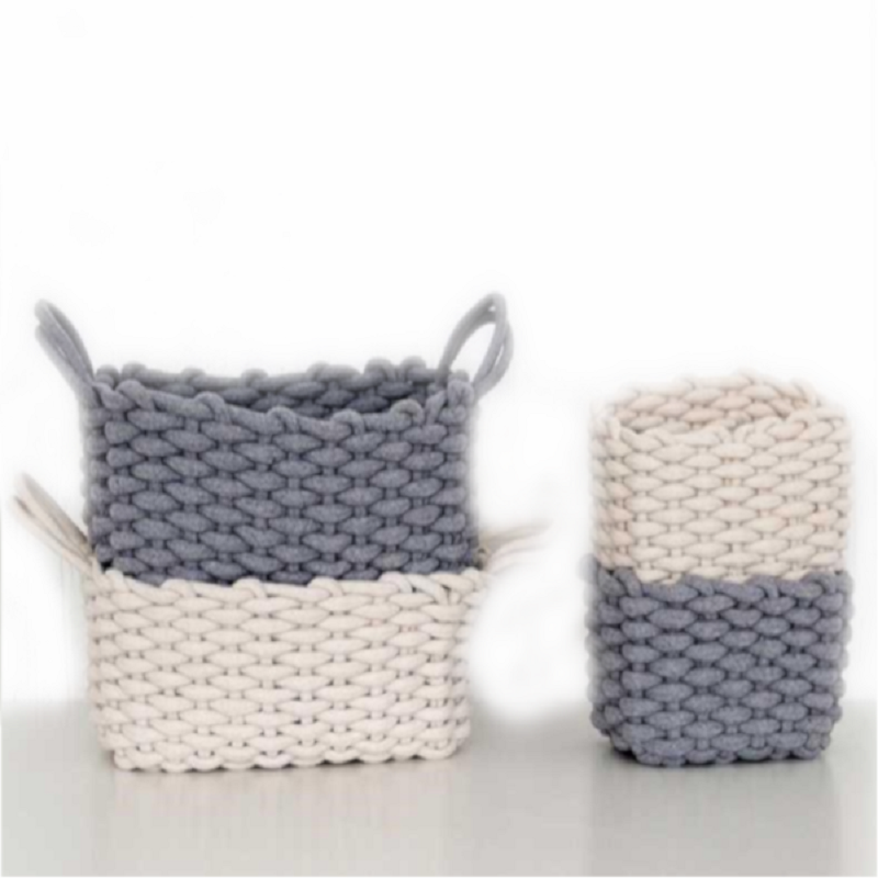 Woven Rope Basket Home Storage Solutions Decor