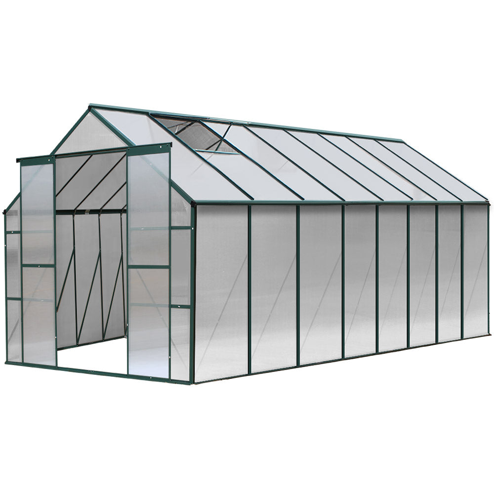 Greenfingers Aluminium Greenhouse Polycarbonate House Garden Shed 5.1X2.44M