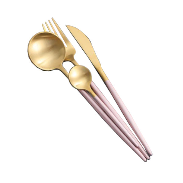 Gold Dipped Elegant Cutlery Flatware