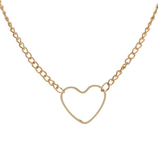 Gold Silver Heart Choker Bdsm Day Collar Submissive Necklace Symbolic Jewellery