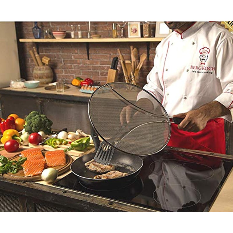 Grease Splatter Screen For Frying Pan 13 Inch Stops 99 Of Hot Oil Splash Protects Skin From Burns Guard Cooking