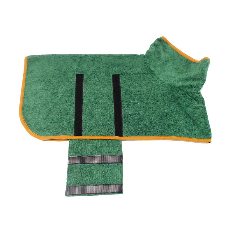 Green Microfibre Absorbent Pet Bathrobe Dog Clothing