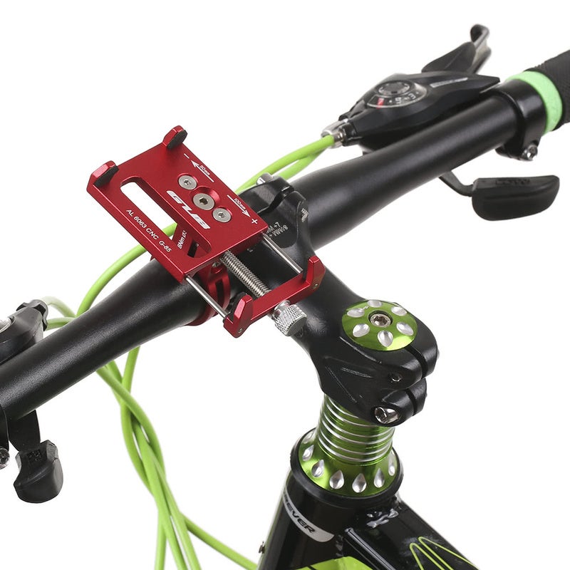 Mountian Bike Phone Universal Adjustable Bicycle Cell Gps Holder Bracket Cradle Clamp Red