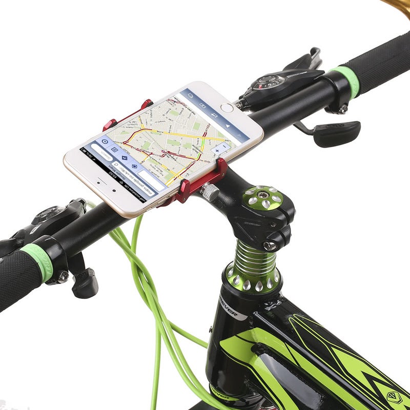 Mountian Bike Phone Universal Adjustable Bicycle Cell Gps Holder Bracket Cradle Clamp Red