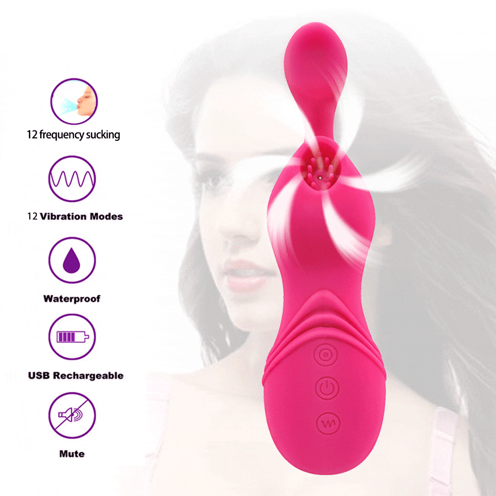 12 Speed Clitoral Stimulator Air Suction Mini Sucking Vibrator Sex Toy Waterproof