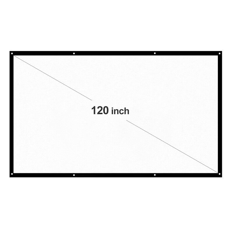 H120 169 Inch Portable Foldable Projector Screen White