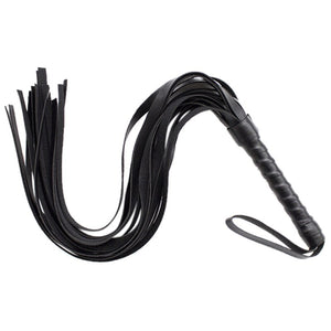 House Of Dasein 45Cm Black / White Red Flogger Bdsm Impact Play Spanking Whip Kink Fetish
