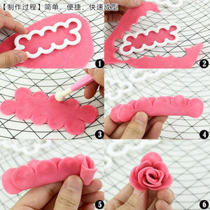 Rose Flower Fondant Cutting Mold Cake Decorating Tools Chocolate Mould