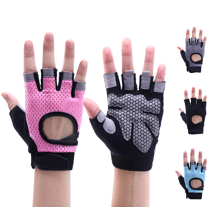 Half-Finger Non-Slip Breathable Fitness Weight Lifting Gloves Women