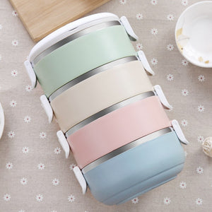 2/3/4 Layers Stainless Steel Thermal Lunch Boxes Portable Food Container