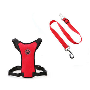 Adjustable Dog Harness With Seat Belt Strap