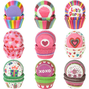 100Pcs Rainbow Muffin Cupcake Paper Cups Liner Baking Decorating Tools Party