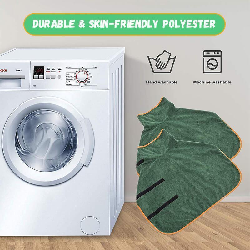 Green Microfibre Absorbent Pet Bathrobe Dog Clothing