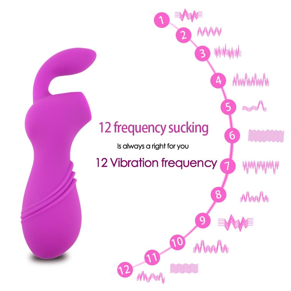 12 Speed Clitoral Stimulator Air Suction Mini Sucking Vibrator Sex Toy Waterproof
