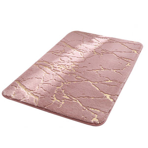 Non Slip Soft Thick Absorbent Marble Design Bathroom Mat