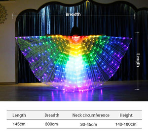 House Of Dasein Led Glowing Rainbow Wings Costume Colourful Cosplay