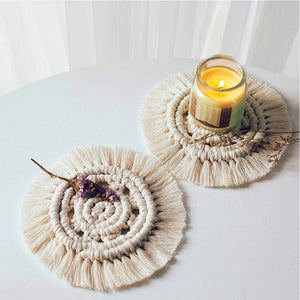 Macrame Mat Natural Boho Home Decor Table