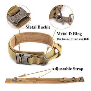 Adjustable Military Tactical Dog Collars With Handle