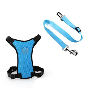 Adjustable Dog Harness With Seat Belt Strap