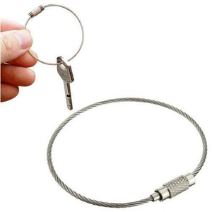 Camping Hiking 2Pcsoutdoor Stainless Steel Wire Rope Silver