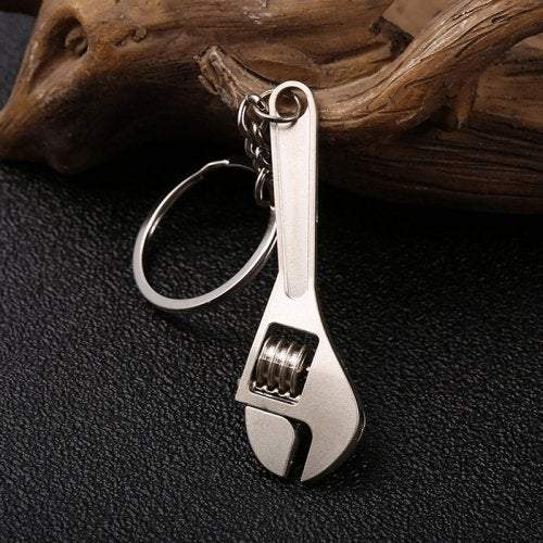 Necklaces Creative Simulation Wrench Keychain Car Small Gift Silver