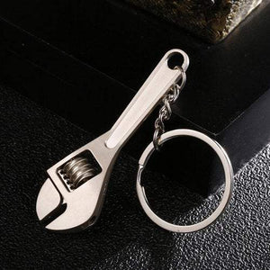 Necklaces Creative Simulation Wrench Keychain Car Small Gift Silver