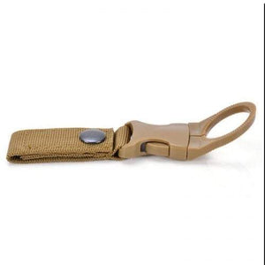 Carabiners Outdoor Tactical Nylon Webbing Water Bottle Hang Buckle Light Khaki