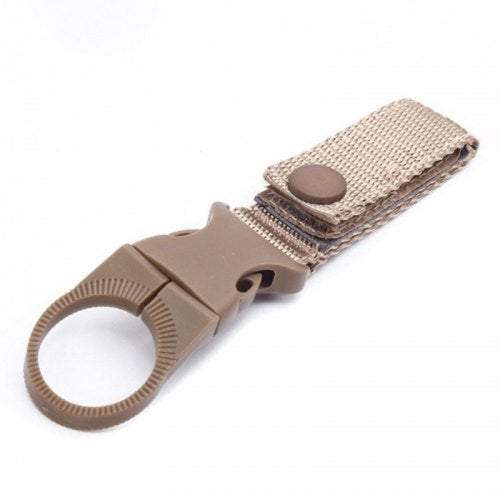 Carabiners Outdoor Tactical Nylon Webbing Water Bottle Hang Buckle Light Khaki