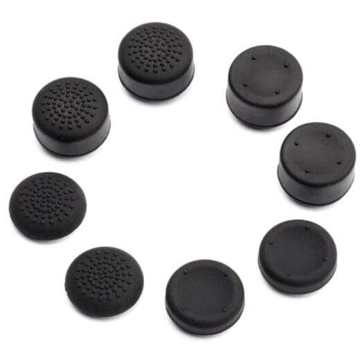 Gaming Thumb Stick Cap Heighten Key Button For Ps4 8Pcs Black