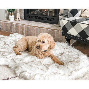 The Ortho Vegan Fur Dog Bed With Memory Foam