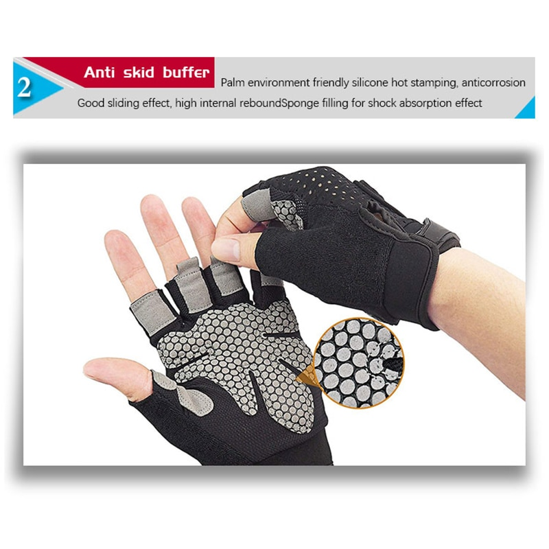 Half-Finger Non-Slip Breathable Fitness Weight Lifting Gloves Women