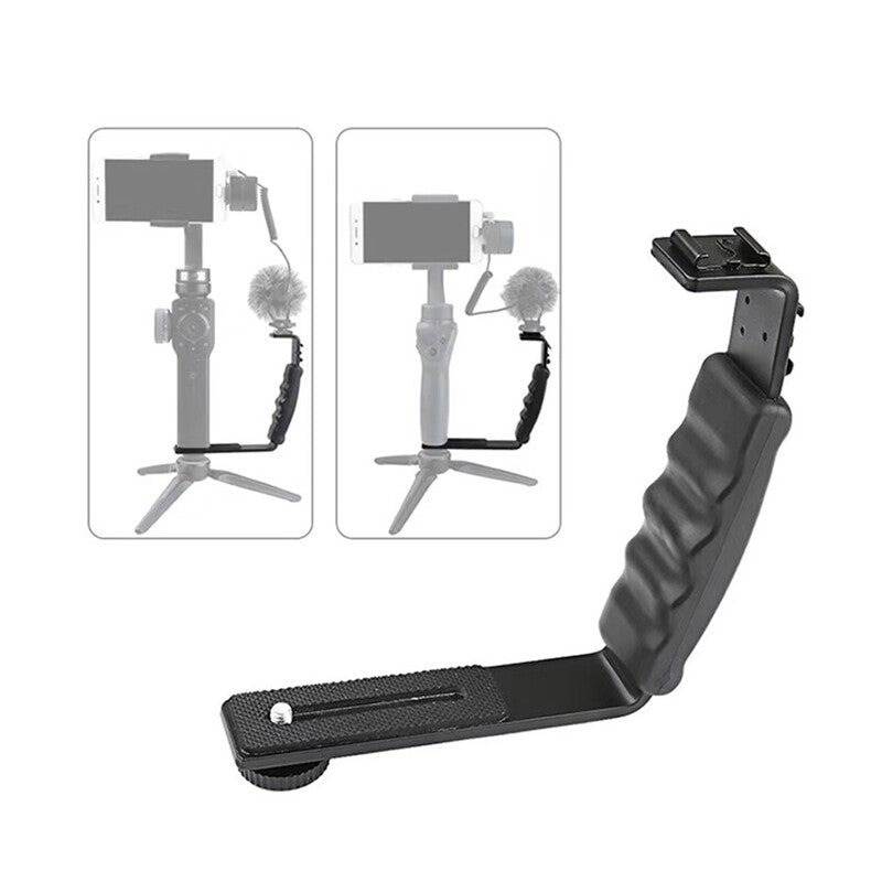 Handheld L Shaped Gimbal Expansion Bracket Holder Black