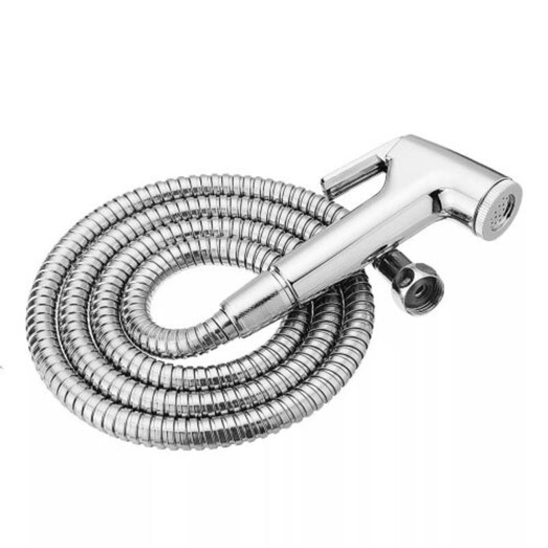 Handhold Shower Head Douche Toilet Bidet Sprayer With 1.5M Hose Silver