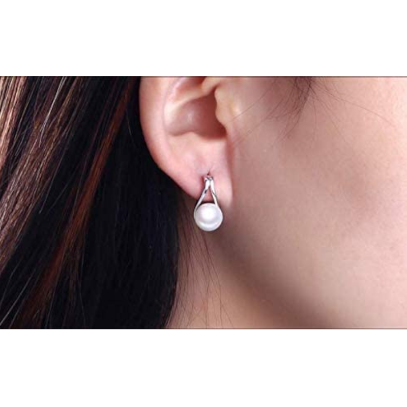 Happy Wish Earrings Stylish Sterling Silver Bridal Teardrop Stud