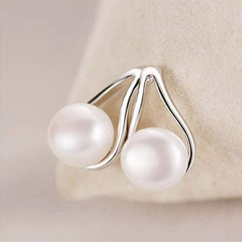 Happy Wish Earrings Stylish Sterling Silver Bridal Teardrop Stud