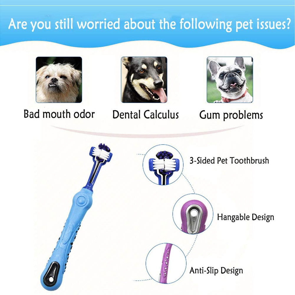 Three Sided Toothbrush For Dogs