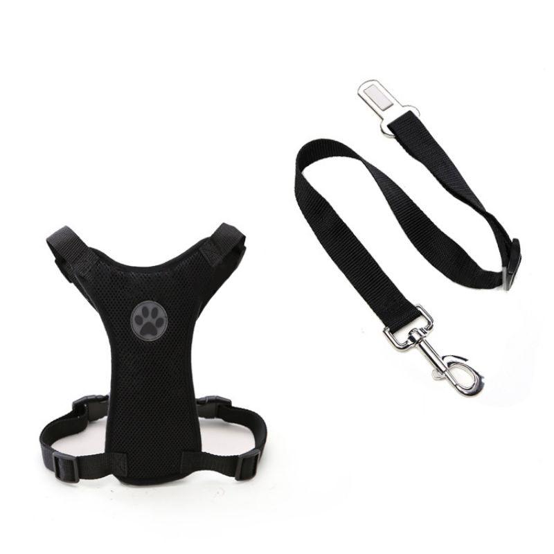 Adjustable Dog Harness With Seat Belt Strap