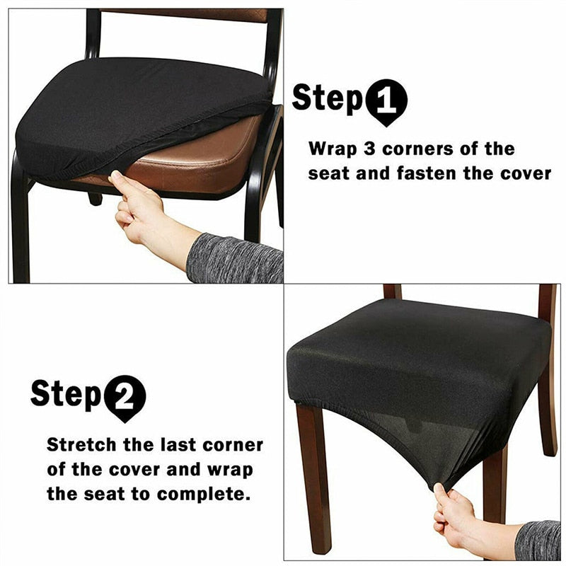 6Pcs Universal Washable Dining Chair Stool Seat Covers Slipcovers